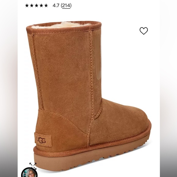 Classic short rubber logo UGG boots - Picture 4 of 5